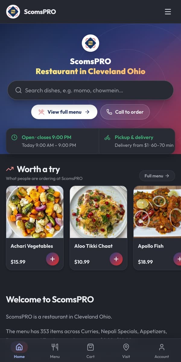 The same store on a phone
