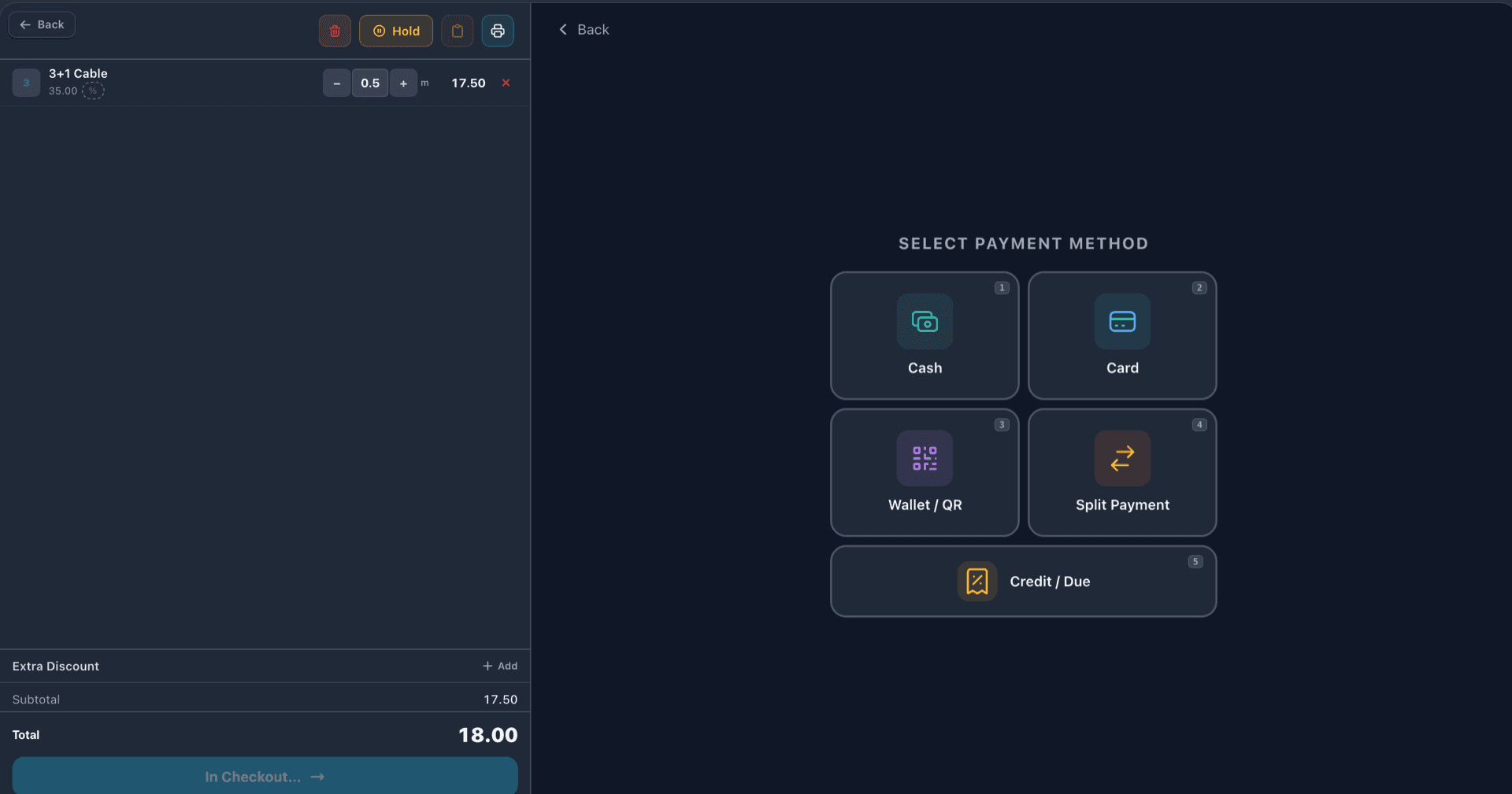 Fast barcode checkout on ScomsPOS